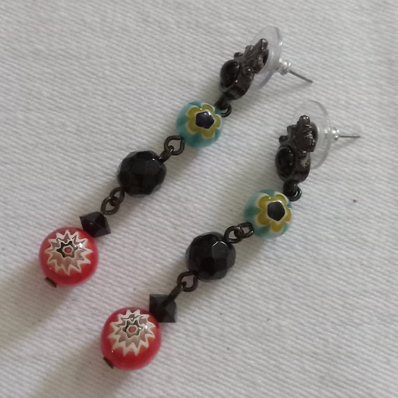 Millefiori Bracelet and Dangle Earrings/Sweet Rom… - image 5