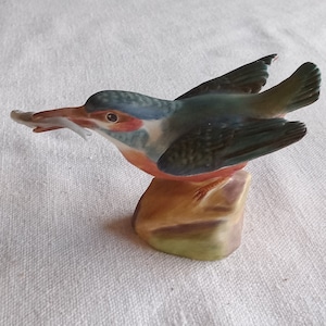 Royal Worcester Kingfisher/Bone China/Made in England/Numbered 3235/Collectable/Bird Lover Gift