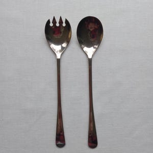 Silver-plated Salad Serves/Set Spoon and Fork Servers/MCM Made in ITALY/Gift