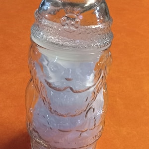 Santa Clause/Clear Glass Jar/Christmas Décor/Candy Jar/Canister