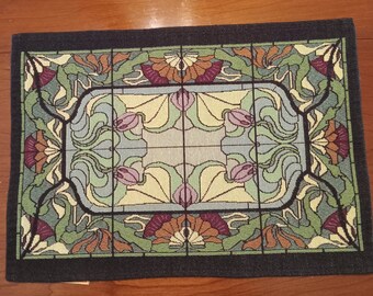 Arts & Craft Placemats/Set of 4/Rennie and Rose/Rennie Mackintosh Craftsman Design