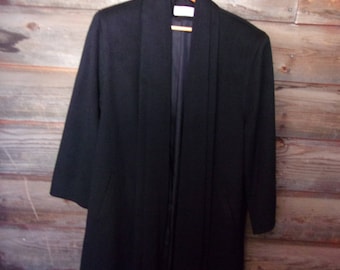 Quiet Luxury Wool Wrap Vintage Coat/ LaVogue Made in U.S.A./Elegant Wrap Coat/Elegant Timeless Classic