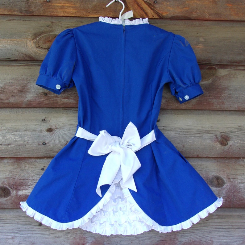 Vintage Cocktail Waitress Uniform From 1975 Blue And White