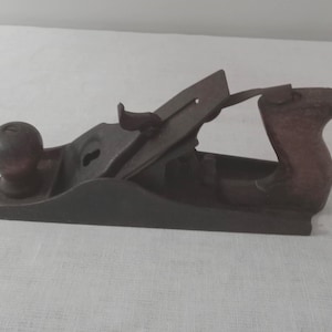 Antique Wood Plane/Carpenter Tool/Heavy Metal Wood Handles/Work Shop Décor/Dad Gift