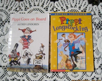 Pippi Longstocking/Pippi Goes on Board/Astrid Lindgren/Set of Two/Children's Classics/Paperbacks