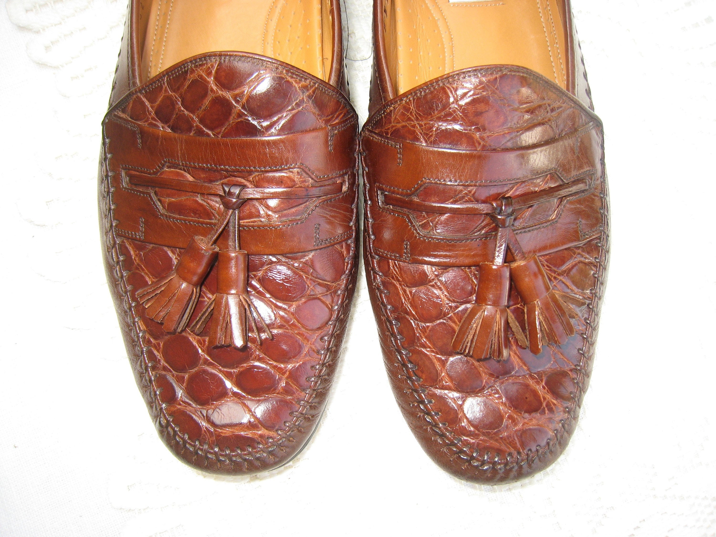 Mezlan Classic Men's Costa Crocodile Leather/ Kiltie - Etsy