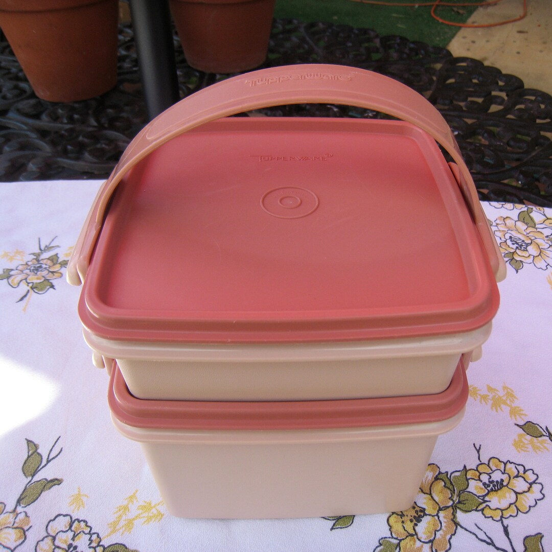 Tupperware Container Set With Handle/ Etsy