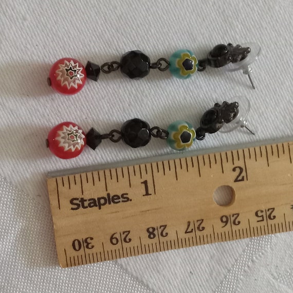 Millefiori Bracelet and Dangle Earrings/Sweet Rom… - image 6