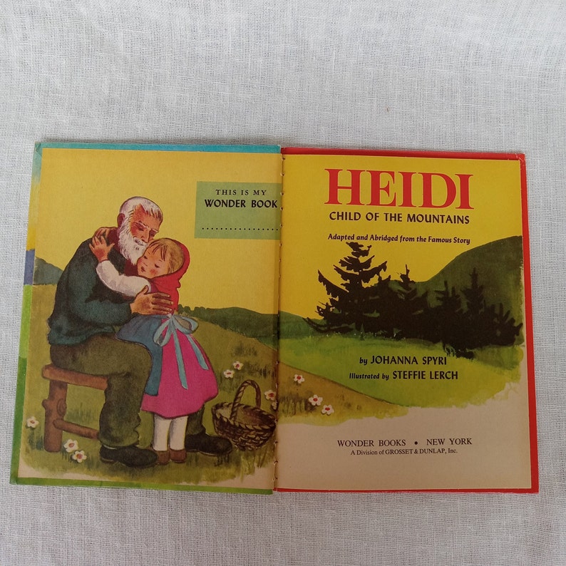 Heidijohanna Spyri Adapted And Abridgedwonder Books1974 Etsy 