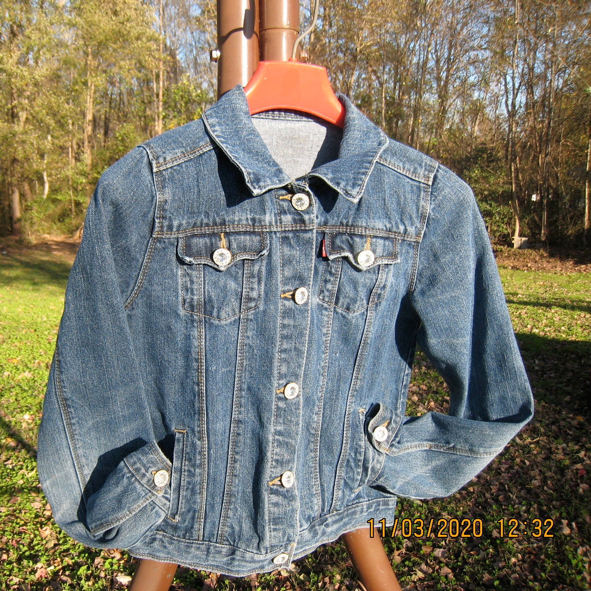 Levis Girls Jacket/size Xl16/denim Jean 