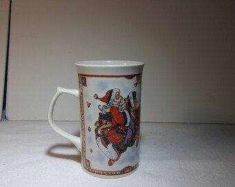Details about   Christmas Coffee Cup Tis The Season To Be Jolly Red White Royal Norfolk Mint 