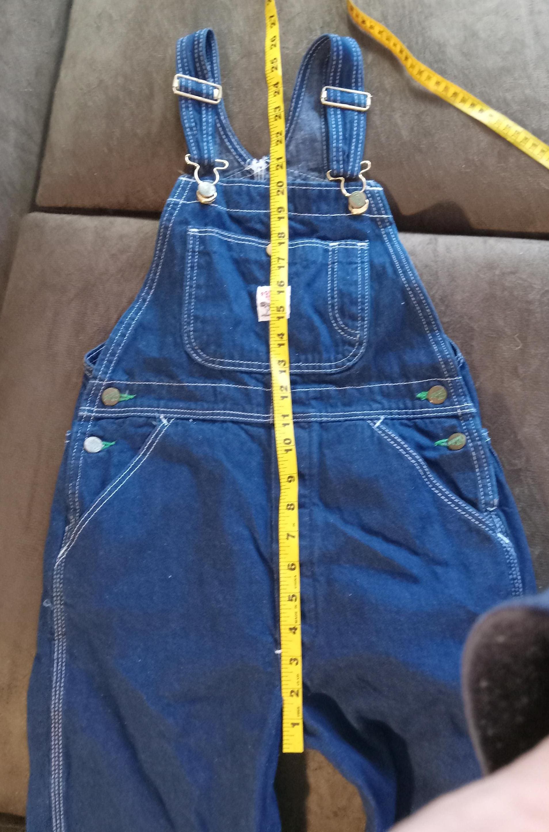 Pointer Brand Denim Bib Overalls/marked Size 14/dark Wash Denim