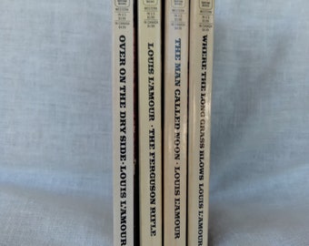 LOT OF 4 THE LOUIS L'AMOUR COLLECTION BANTAM BOOKS HARDCOVER FERGUSON RIFLE