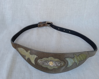 Leegin Silver Creek Collection Leather Belt 28 Ladies Aztec 