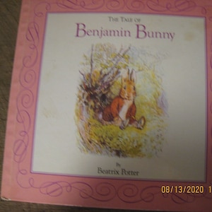 The Tale of Benjamin Bunny Beatrix Potter, Large Story Book, Original Charming Illustrations