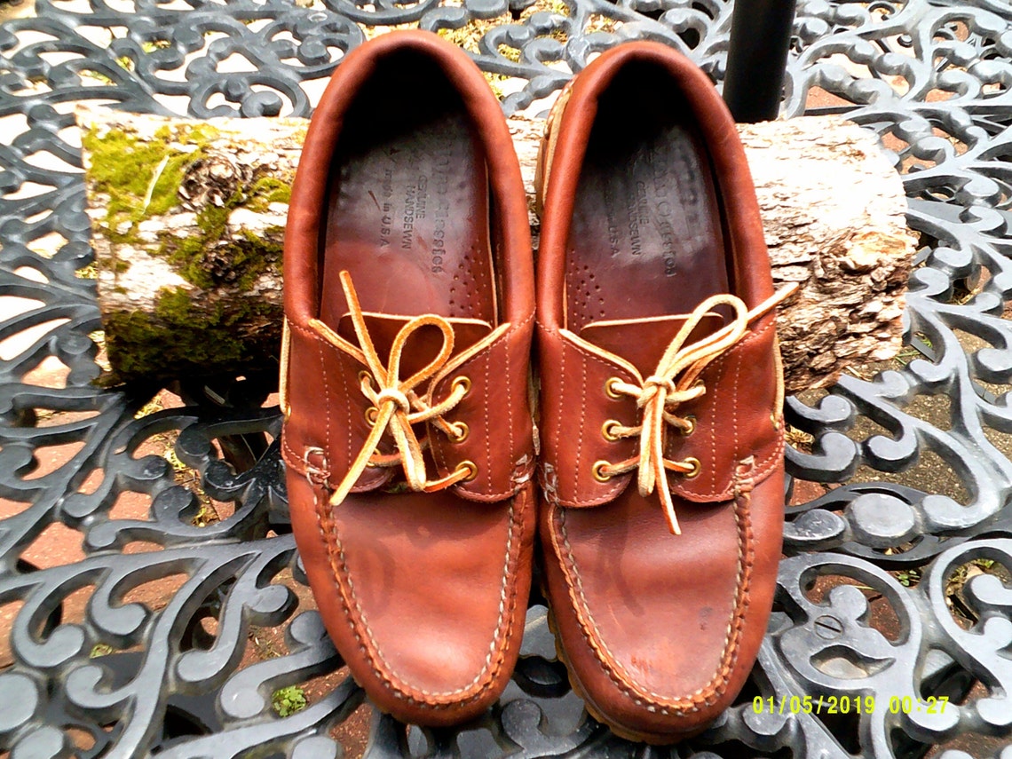 Maine Classics/mens Boat Shoes/vibram Soles/size 9 1/2 M/made Etsy
