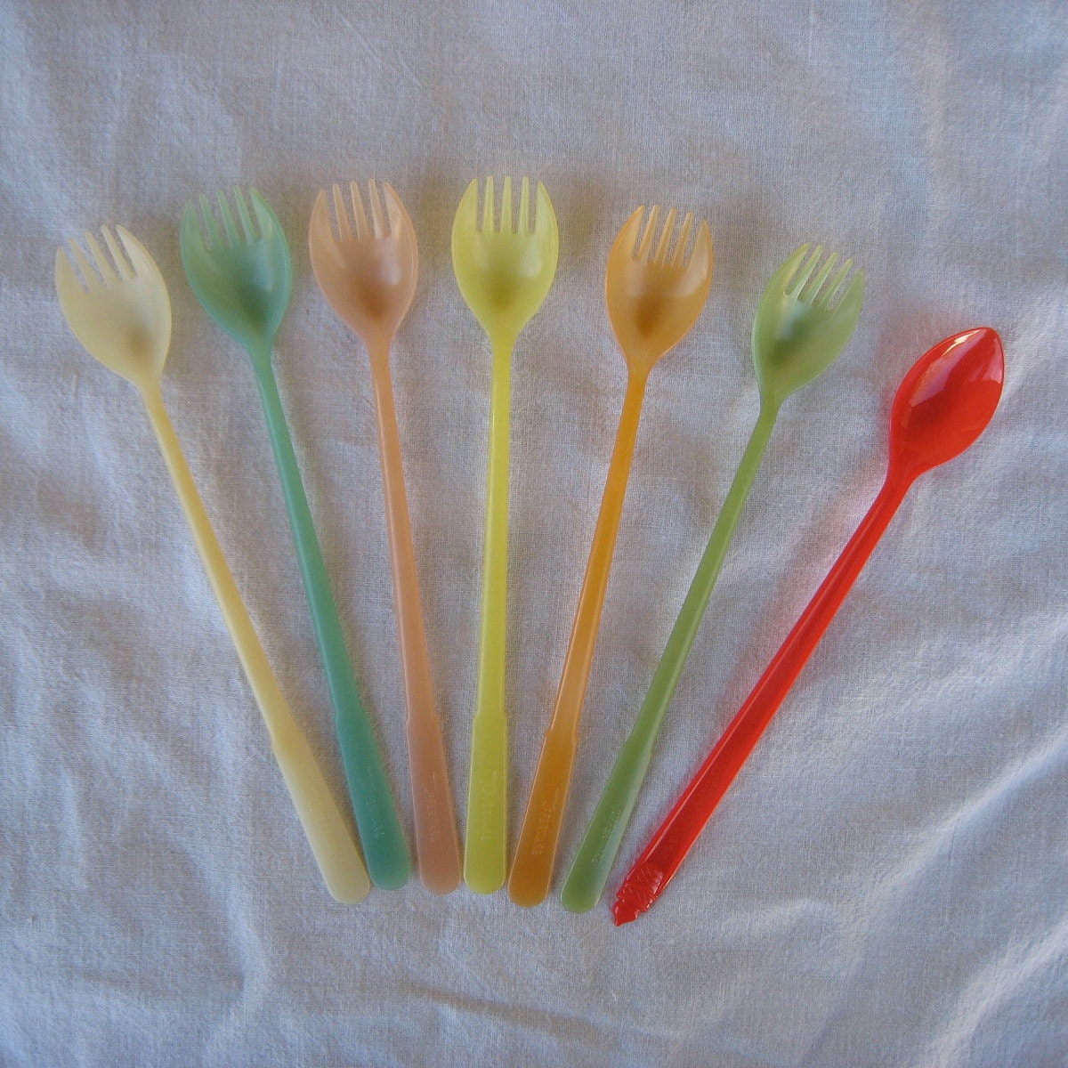 Tupperware Forks/vintage Set of Six Dairy Queen Spoon/pastel Etsy