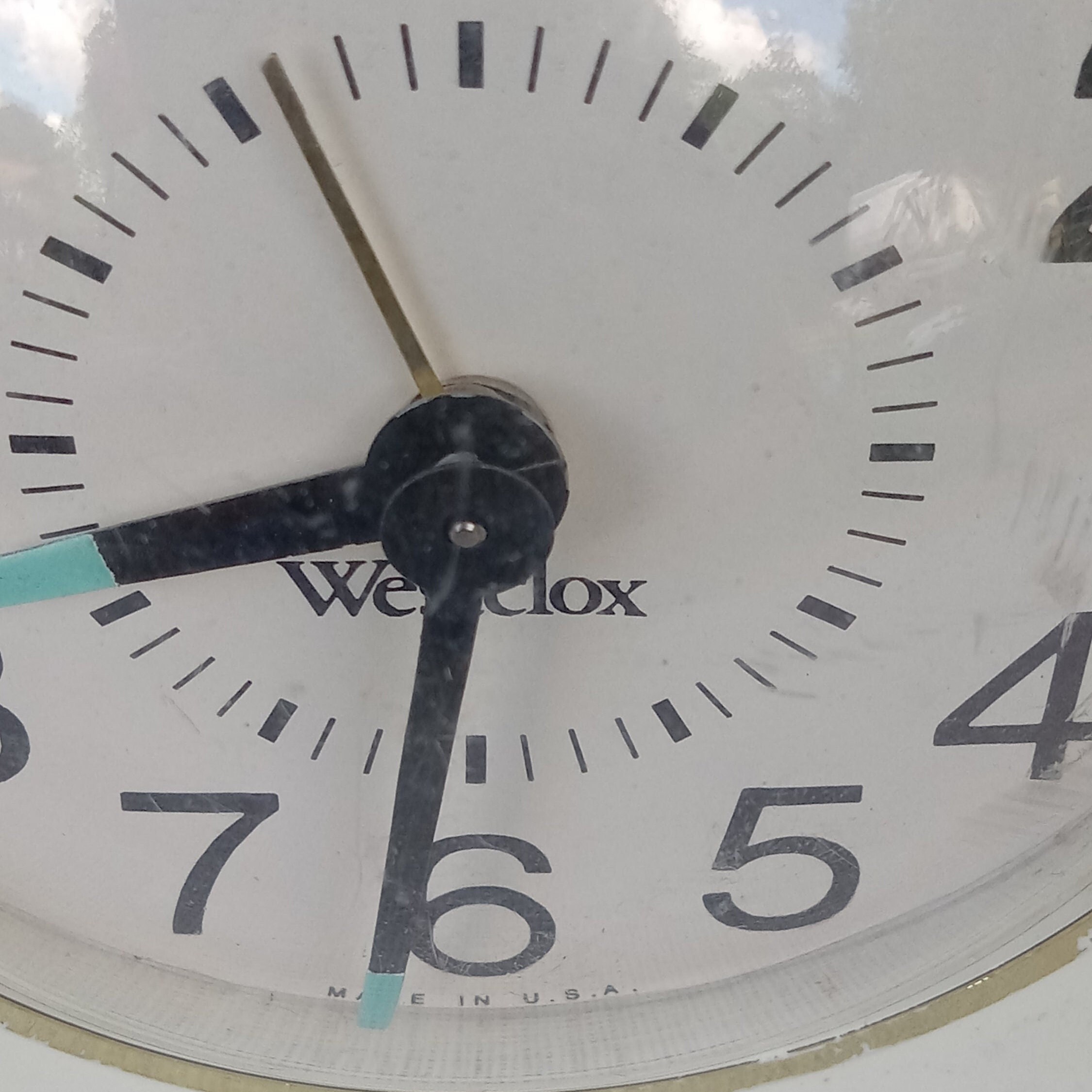 Westclox Wind up Alarm Clock/modern Industrial Style/made in Usa