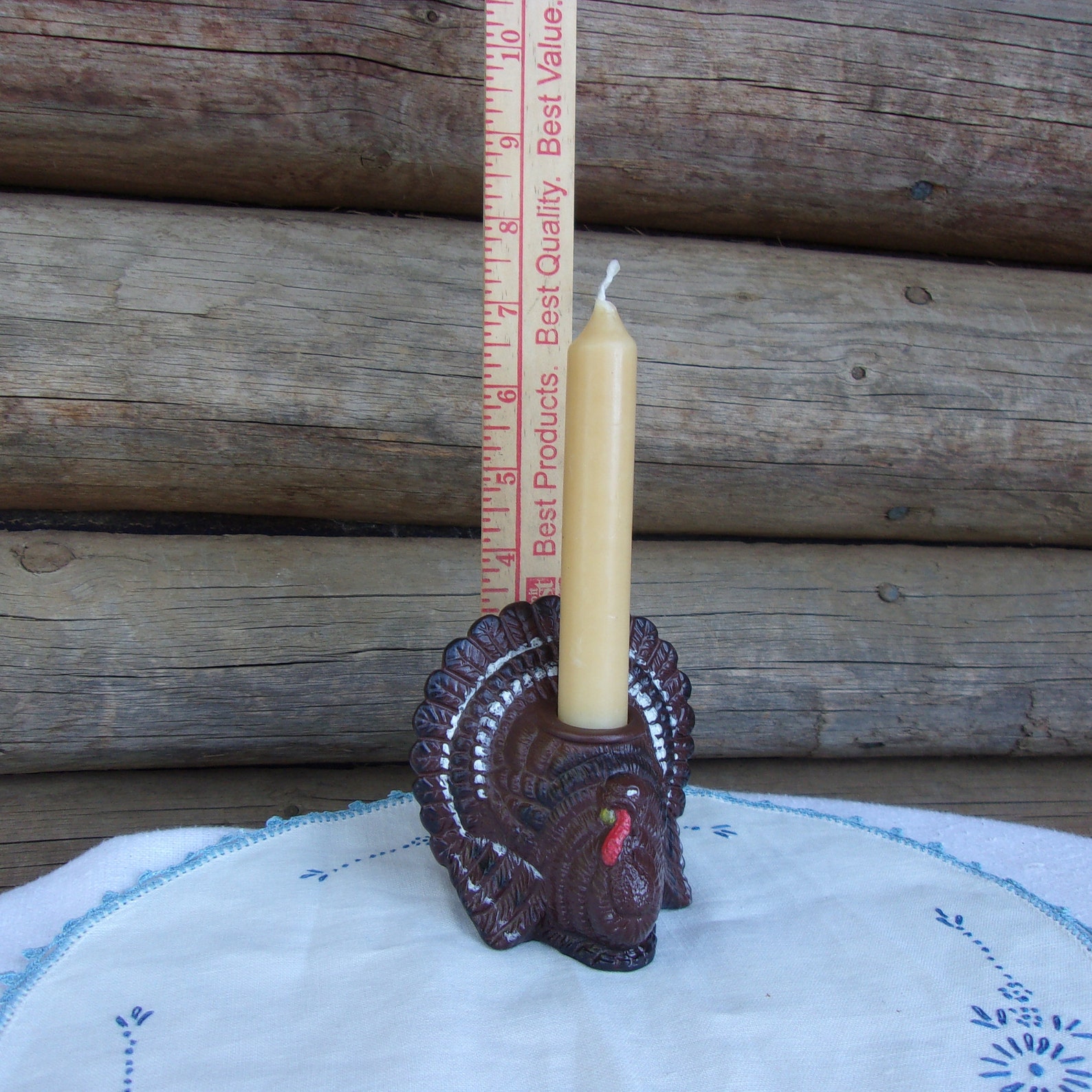 Turkey Candle Holder Ceramic Tom Turkey Thanksgiving Decor Etsy