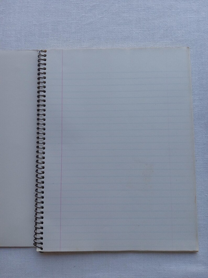 Vintage Spiral Notebook/splatter Paint Denim 1980's/lined Paper/photo ...