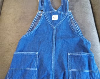 Pointer Brand Denim Bib Overalls/marked Size 14/dark Wash Denim