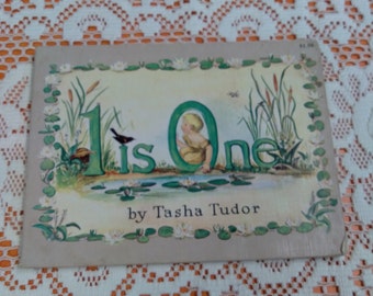 Tasha Tudor/1 is One/Counting Book/Paperback/Paperback 1956/Back Pages MISSING/Nursery Décor