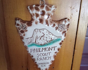 Philmont Scout Ranch/Cimarron N.M./Arrowhead Plaster Wall Plaque/Boy Scout Memorabilia/Wall Décor