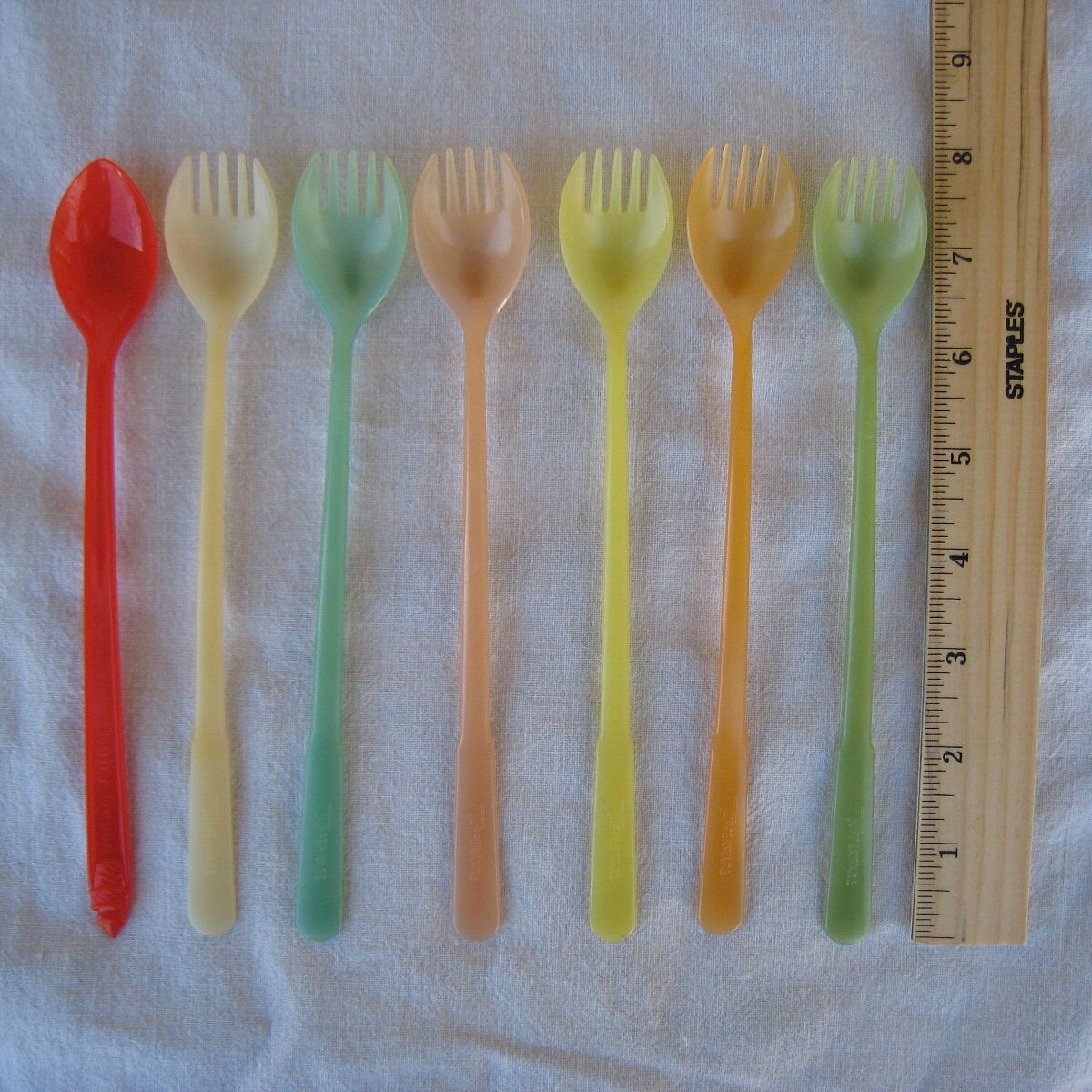 Tupperware Forks/vintage Set of Six Dairy Queen Spoon/pastel Etsy