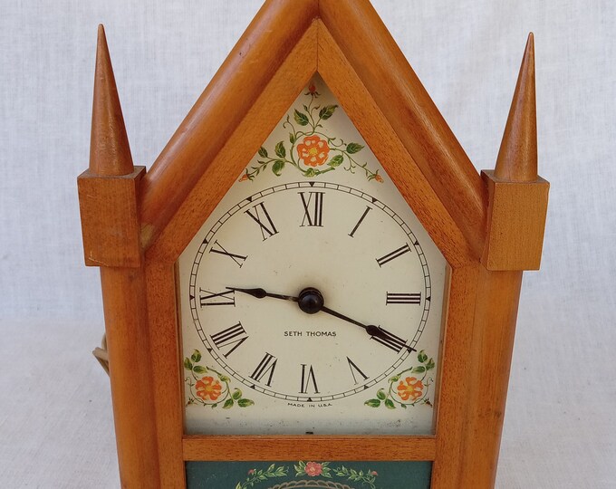 Seth Thomas Vintage Electric Clock/chimes on the Hour and Half Hour