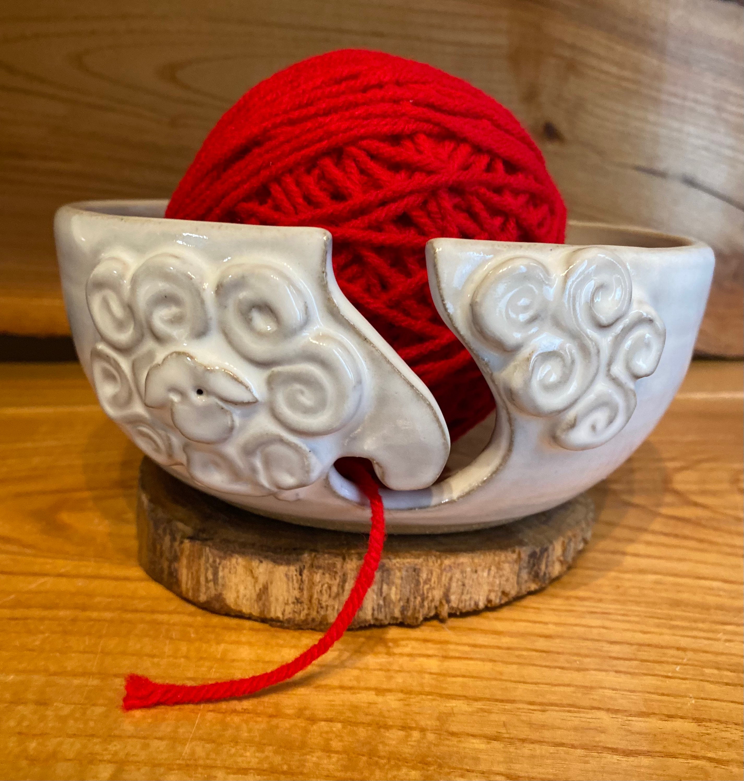 Weabetfu Sheep Ceramic Yarn Bowl Knitting Yarn Ball Holder Handmade Craft  Knitting Bowl Storge Crocheting Accessories and Supplies Organizer,Perfect  for Mother's Day and Christmas Day - Yahoo Shopping