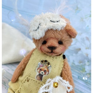 Teddy bear sleepyhead OOAK  by  SnezhanaDolls, artist teddy bear, teddy bear, teddy bear care decoration, teddy bear lovers, memorial teddy