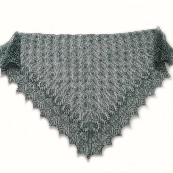 Pdf knitting pattern Knit shawl Easy knit pattern Lace shawl Pelicans & Pearls Shawl knitting pattern Instant Digital Download
