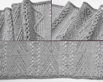 Shawl pattern PDF knitting pattern &quot;Margarita&quot; shawl Designer triangular lace shawl Unique design knit shawl wrap Gift idea