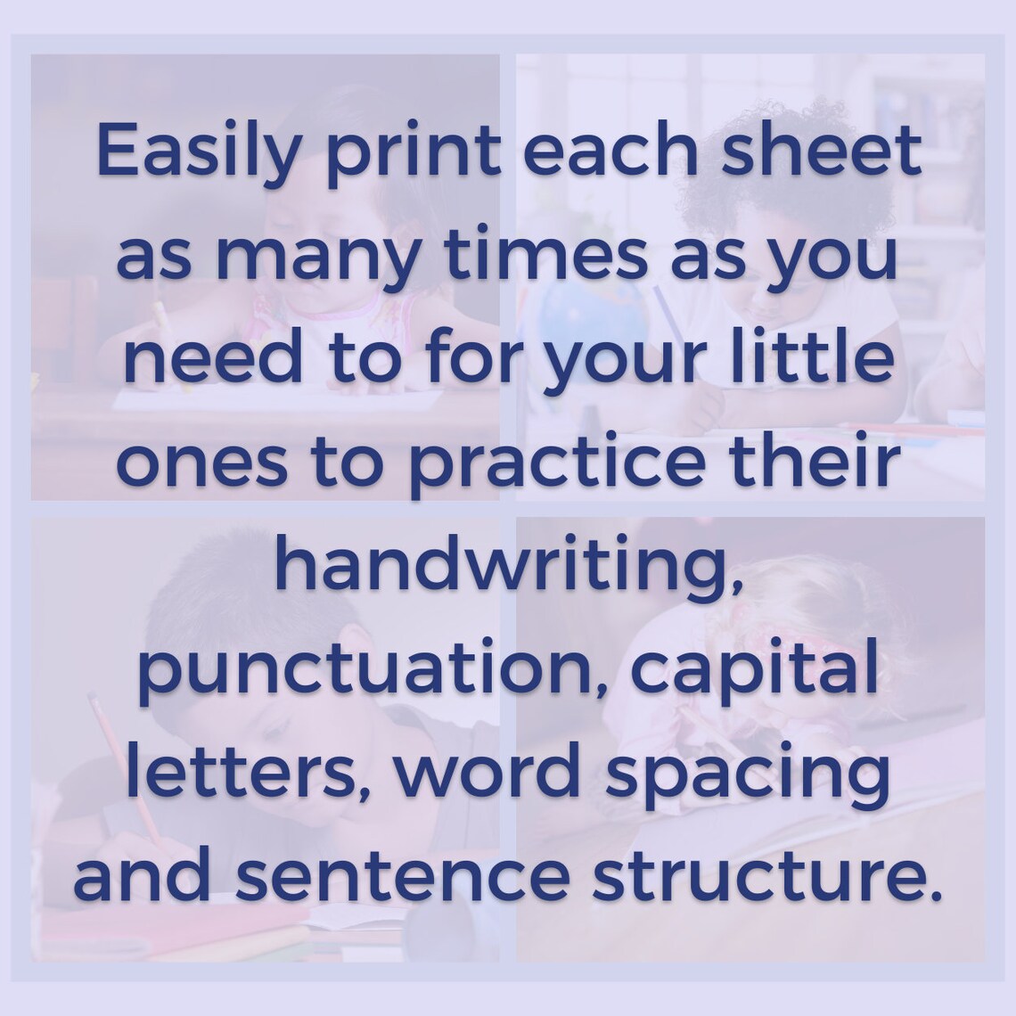 Sentence Worksheet, Handwriting Printable Tracing Sheet, Digital Download School Writing Handout ...