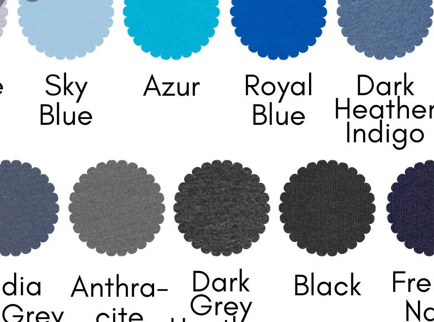 Stanley/stella Color Chart and Size Chart STTU758 Stanley Etsy