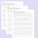 Sentence Worksheet, Handwriting Printable Tracing Sheet, Digital Download School Writing Handout ...