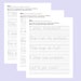 Sentence Worksheet, Handwriting Printable Tracing Sheet, Digital Download School Writing Handout ...