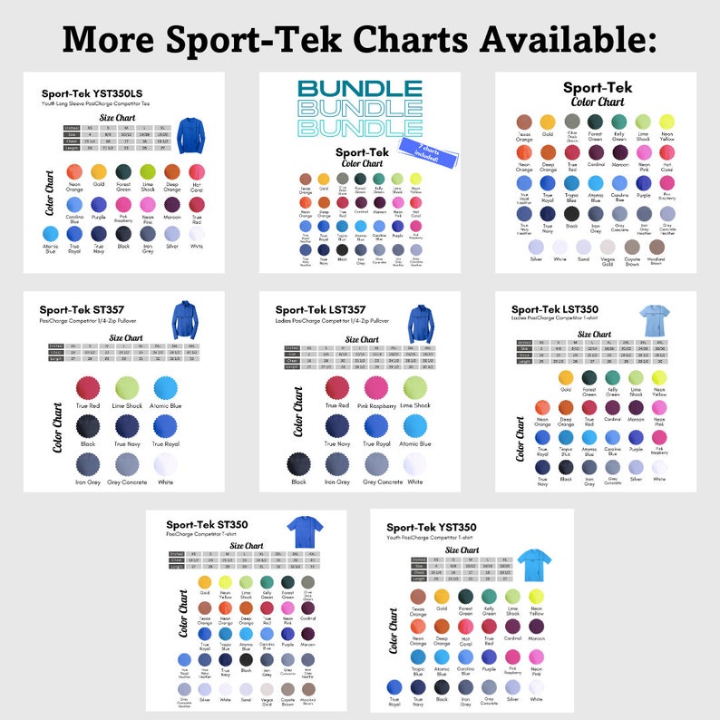 Sporttek ST350 Size Chart, Sport Tek Posicharge Competitor Tshirt