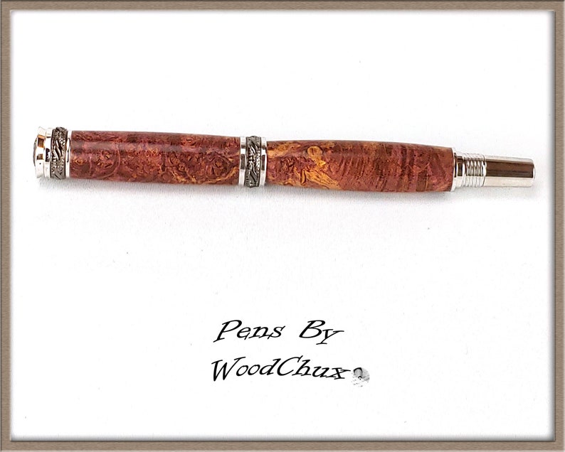 453 Capo Sotto Handmade Purple Maple Burl Wood Writing Etsy