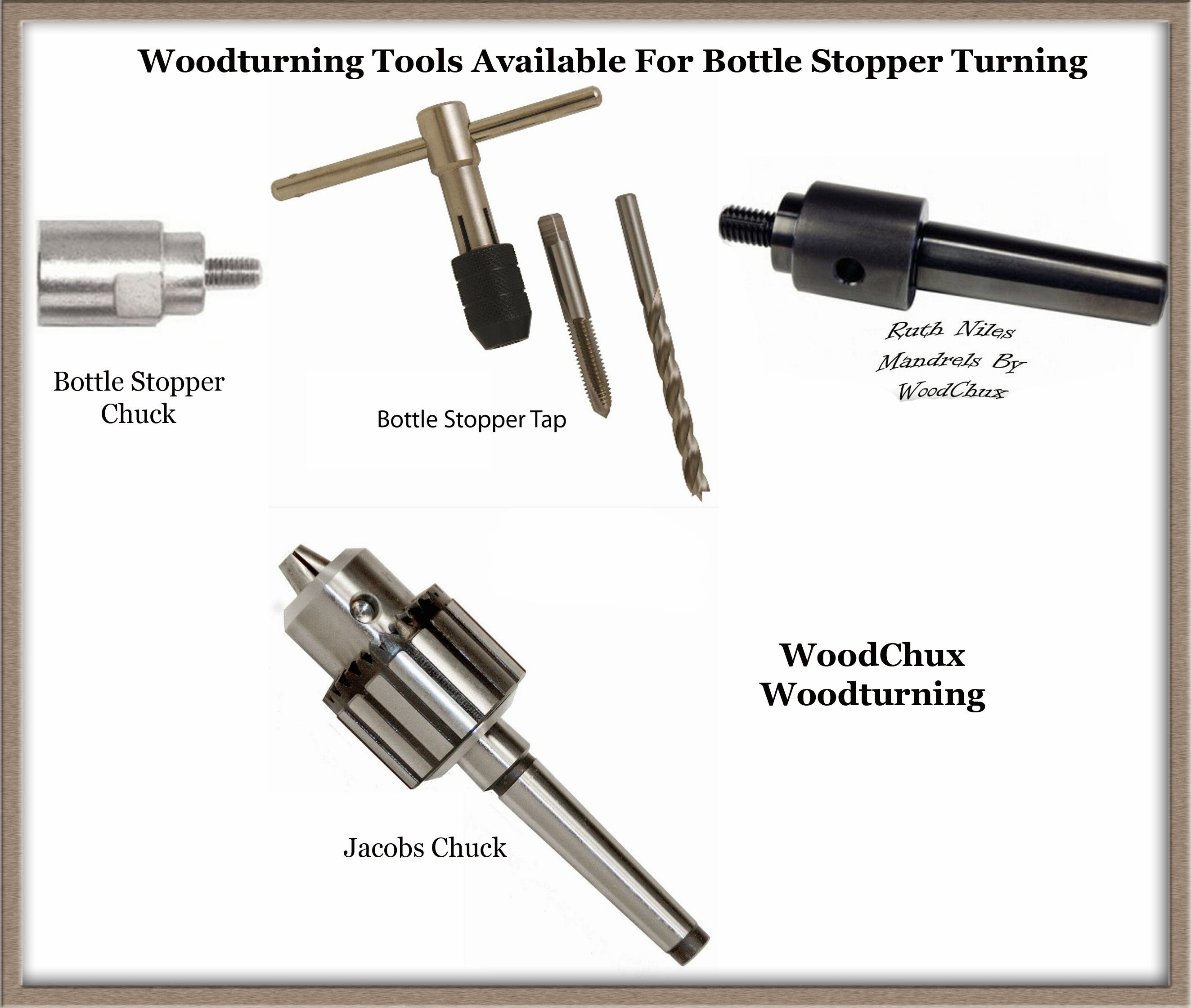 Chuck Mandrel Bottle Stopper Self Tapping 2 Taper Niles Lathe