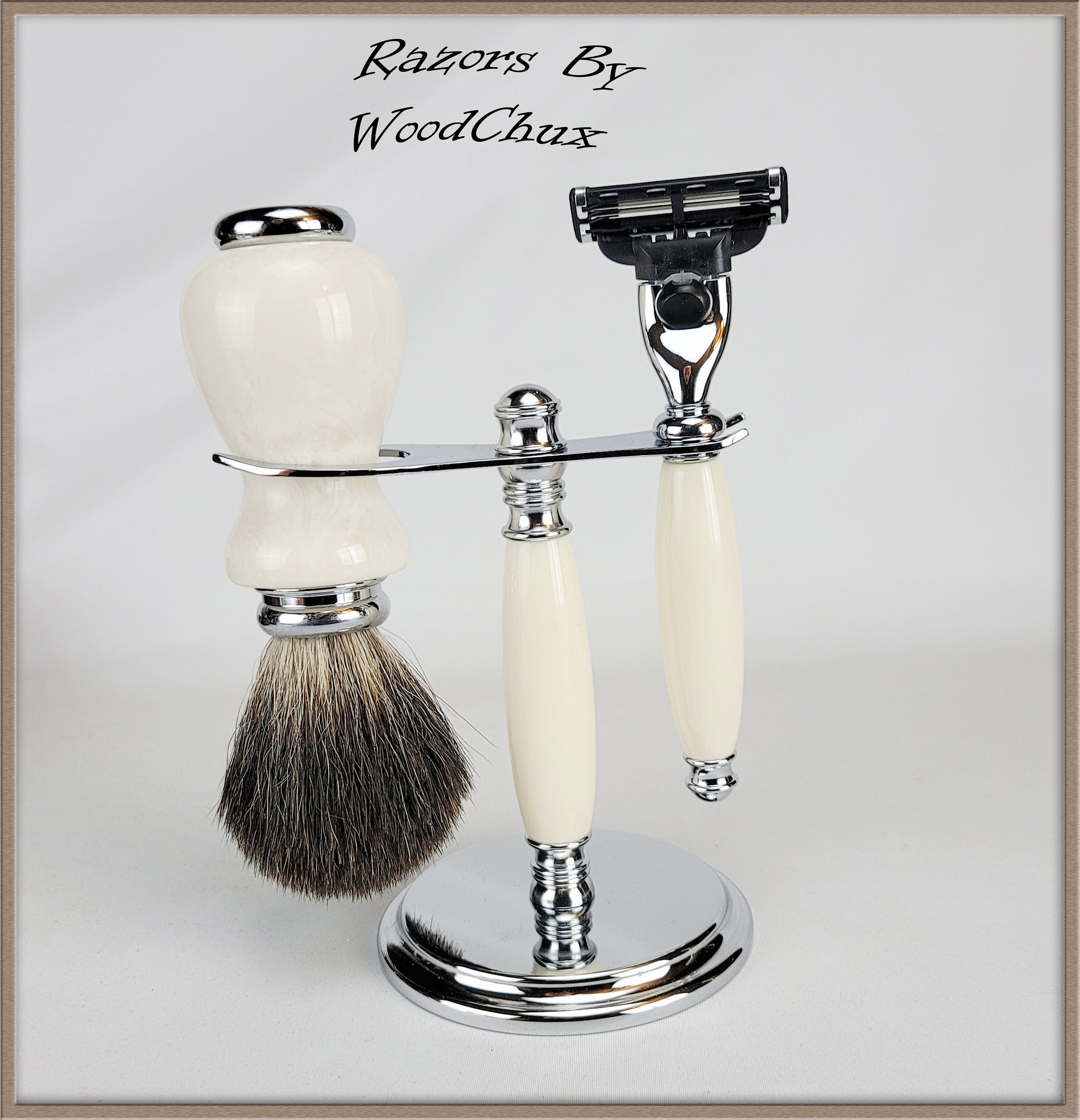 Ivory Safety Razor Razor Handmade Classy Ivory Shaving Set Double Edge Safety Mach 3 ...