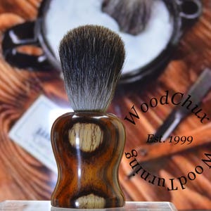 Shaving Brush Handmade Exotic Cocobolo Wood Silver Badger Hair Shaving Brush Made In USA Wood 300a