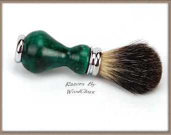 Shaving Brush Handmade Boxelder Wood Silver Badger Hair Shaving Brush Made In USA Wood 282