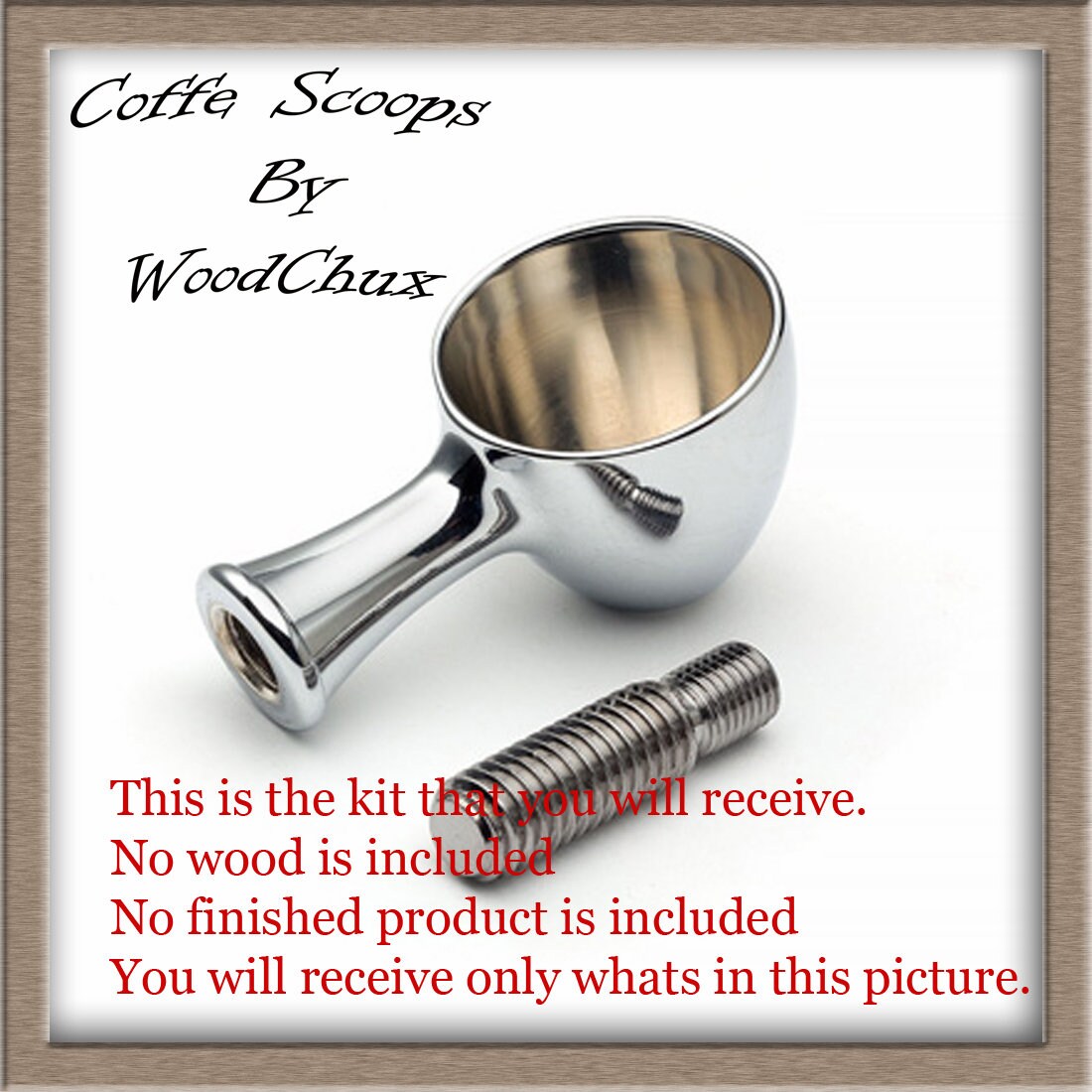 Coffee Scoop Woodturning Lathe Kit Stainless Steel Fast Etsy