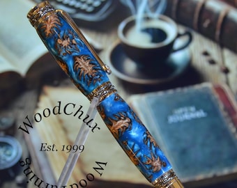 Handmade Exotic Pine Cones & Resin Rollerball Or Fountain Pen ART 1573 Engravable Groomsmen Retirement Graduation Gift Custom