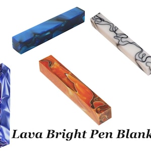 Lava Bright Pen Blank Beautiful Lathe Turning Woodturning Fast Shipping