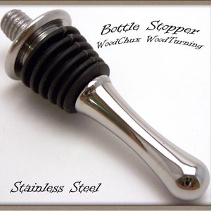 1 or 5 Pack Bottle Stopper STAINLESS STEEL Teardrop Kit Woodturning US Seller