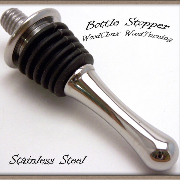Bottle Stopper STAINLESS STEEL Teardrop Kit Woodturning US Seller