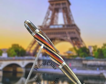 Handmade Rollerball Writing Pen Colorgrain Wood Beautiful Gatsby SEE VIDEO 997