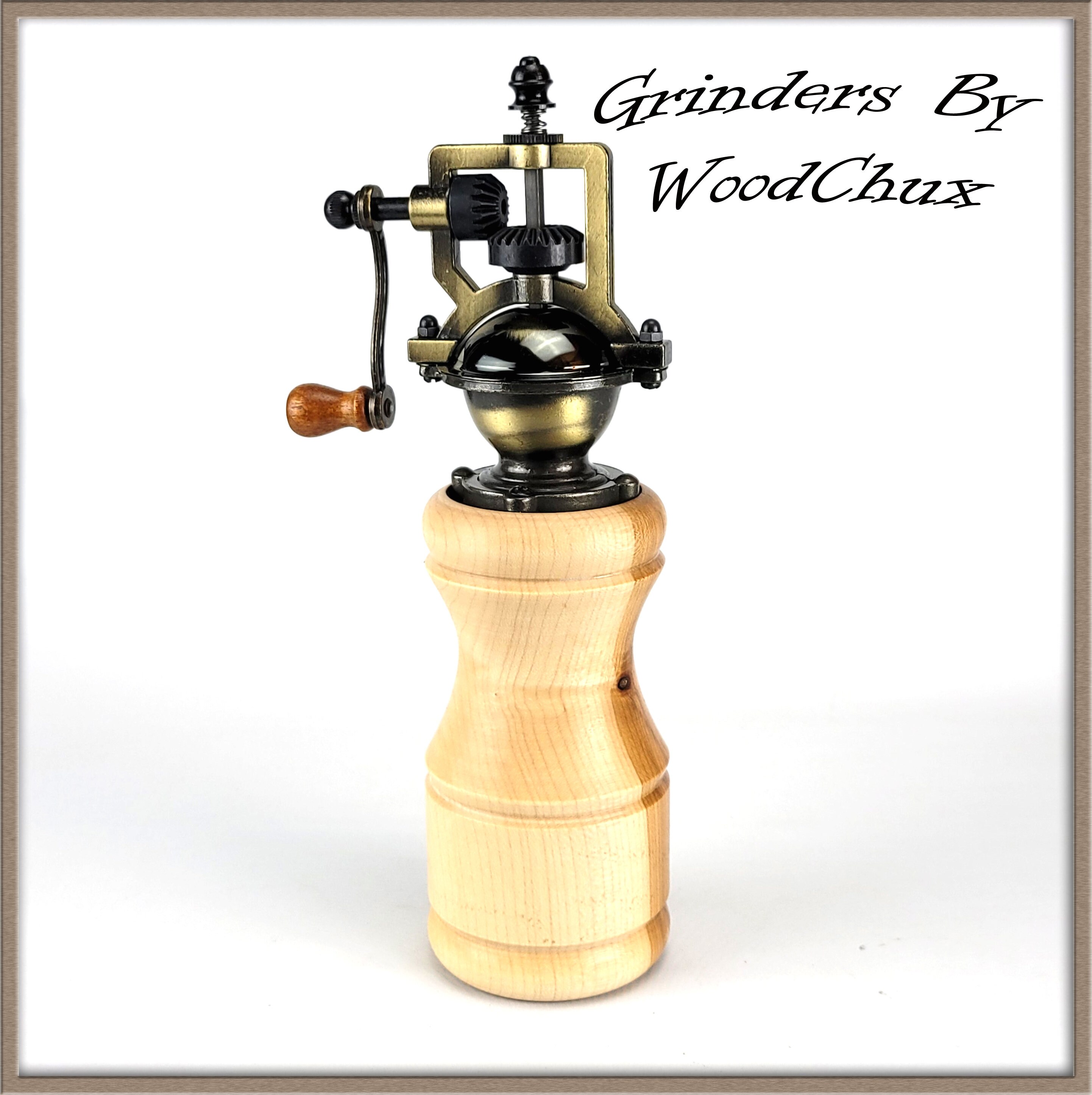 Pepper Mill Grinder Peppermill Maple Wood Wooden Handmade Hand Etsy